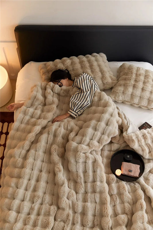 Reversible Fleece Blanket Soft Double Sided Bed Blanket Lightweight All Season Throw for Sofa | Bed and Armchair