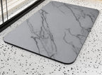 Diatomite Stone Bath Mat Quick Dry Non Slip Marble Effect Bathroom Floor Mat with Rubber Backing Absorbent Shower Mat for Bathroom | Kitchen