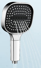 High Pressure Handheld Shower Head with Built-In Filter Square Rain Shower Head with Jet and Massage Spray Modes Universal Fit for Low Water Pressure