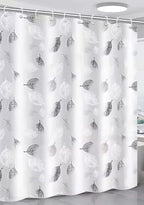 Waterproof Shower Curtain with Hooks PEVA Printed Bath Curtain Mould Resistant Easy Clean Shower Curtain for Bathroom and Bathtub