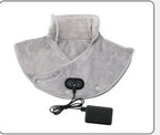Heated Neck and Shoulder Wrap USB Powered Plush Heating Pad with Adjustable Heat Settings and Timer or Vibration for Neck | Shoulders and Back