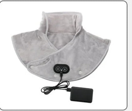 Heated Neck and Shoulder Wrap USB Powered Plush Heating Pad with Adjustable Heat Settings and Timer or Vibration for Neck | Shoulders and Back