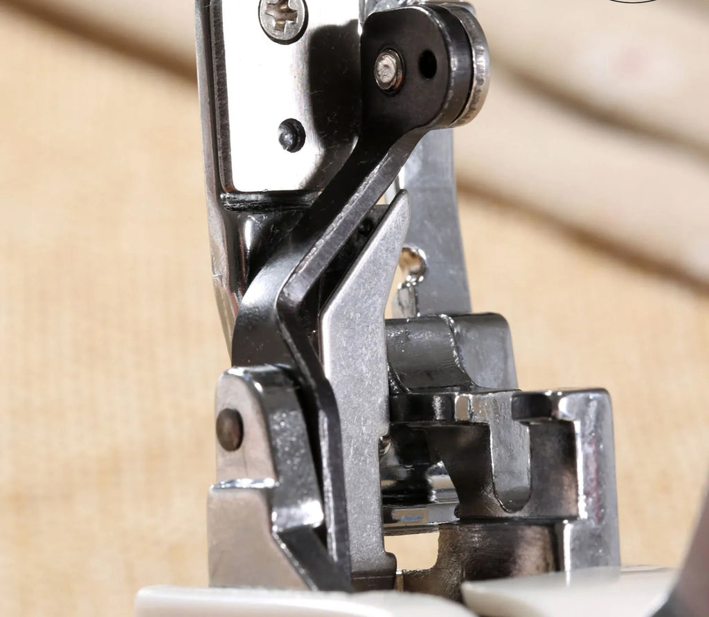 Side Cutter Presser Foot for Sewing Machines Metal Overlock Foot that Cuts and Sews in One Step for Low Shank Domestic Machines
