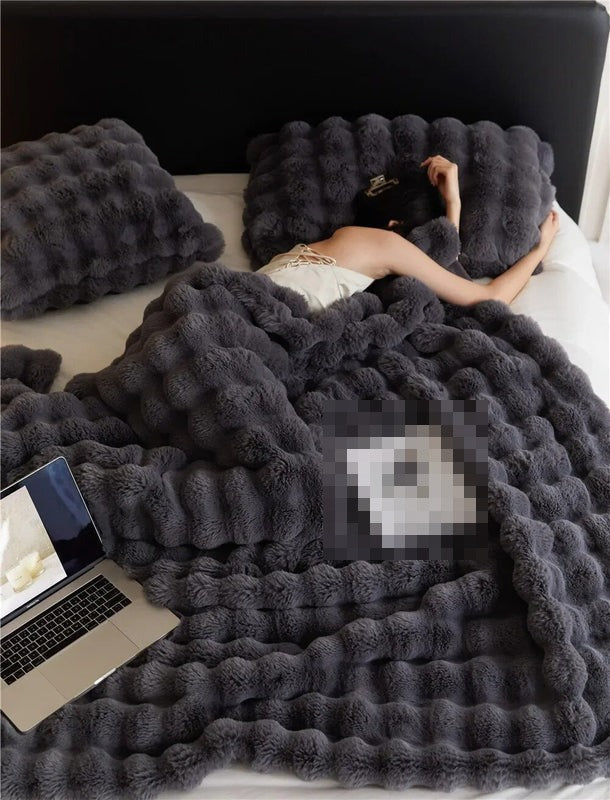Reversible Fleece Blanket Soft Double Sided Bed Blanket Lightweight All Season Throw for Sofa | Bed and Armchair