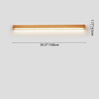 Solid Wood LED Wall Light Linear Strip Wall Lamp Japanese Minimalist Mirror Light for Bathroom Vanity | Bedside and Hallway