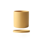 Matte Ceramic Flower Pot with Drainage Hole and Matching Saucer Cylinder Plant Pot for Indoor Houseplants | Herbs and Succulents