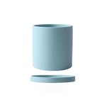 Matte Ceramic Flower Pot with Drainage Hole and Matching Saucer Cylinder Plant Pot for Indoor Houseplants | Herbs and Succulents