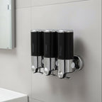 Wall Mounted Soap Dispenser Stainless Steel Shampoo and Lotion Pump Dispenser for Bathroom | Kitchen and Washroom Single | Double or Triple