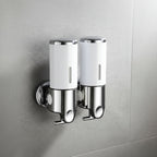 Wall Mounted Soap Dispenser Stainless Steel Shampoo and Lotion Pump Dispenser for Bathroom | Kitchen and Washroom Single | Double or Triple
