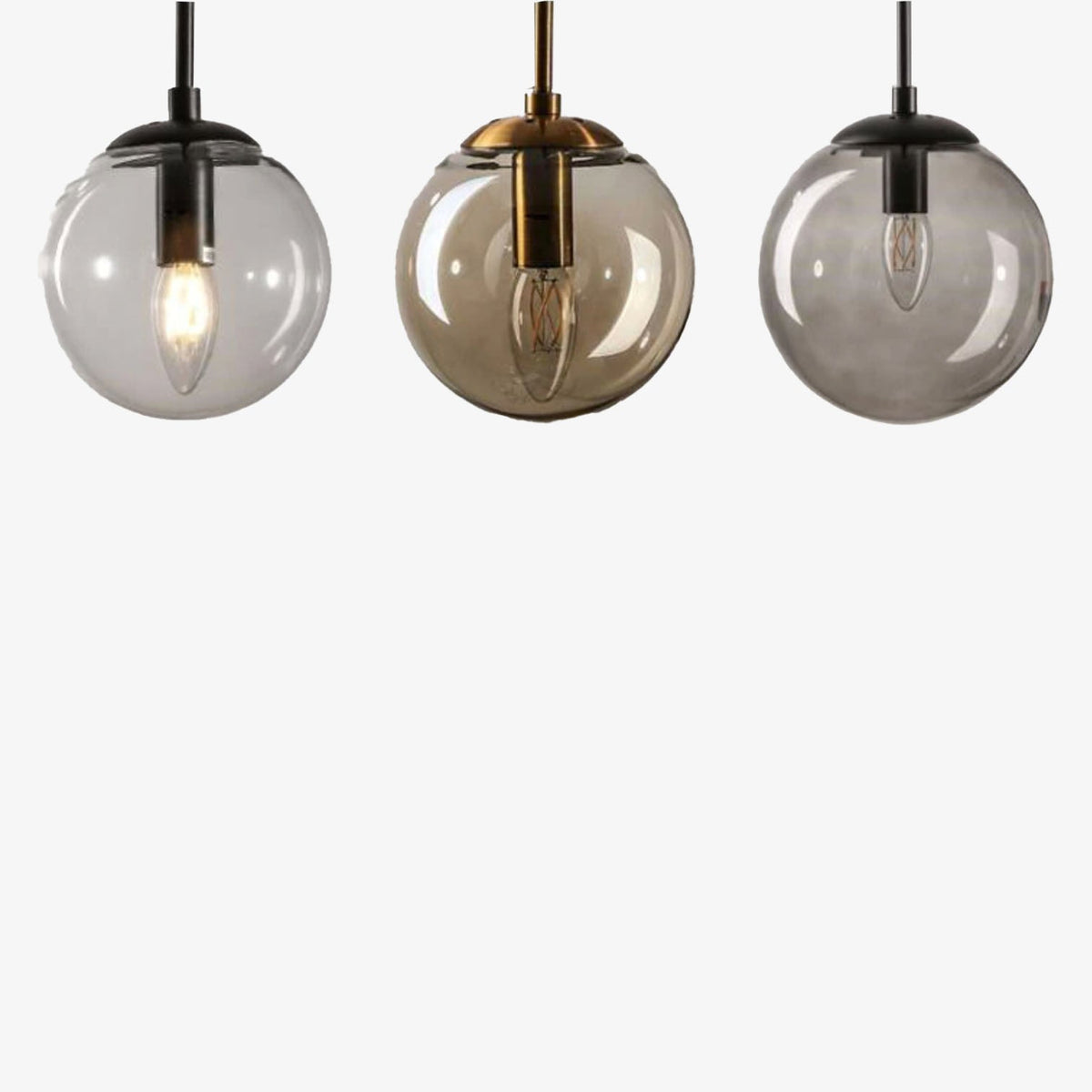 Hanging Glass Globe Wall Light Sconce With Swing Arm