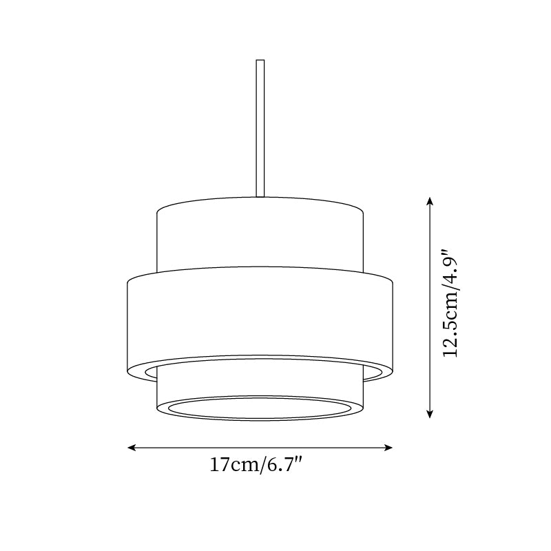 Travertine And Wood Drum Pendant Lights With Downlight