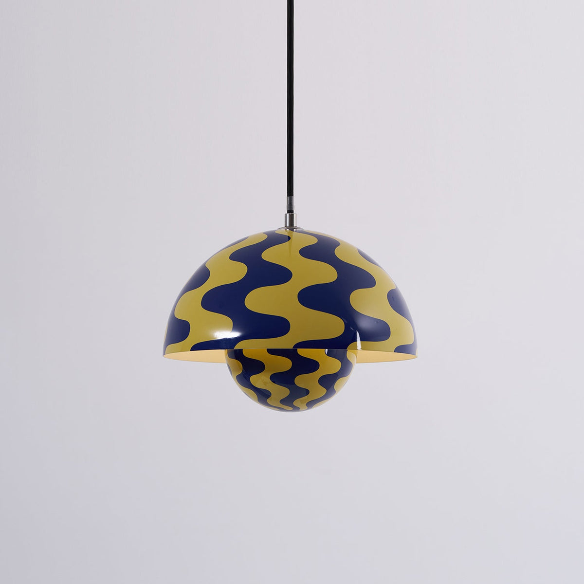 Dome Shade Pendant Light With Floating Globe Diffuser