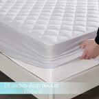 Quilted Waterproof Mattress Protector Fitted Deep Pocket Mattress Cover Soft Breathable Bed Protector for Children and Adults