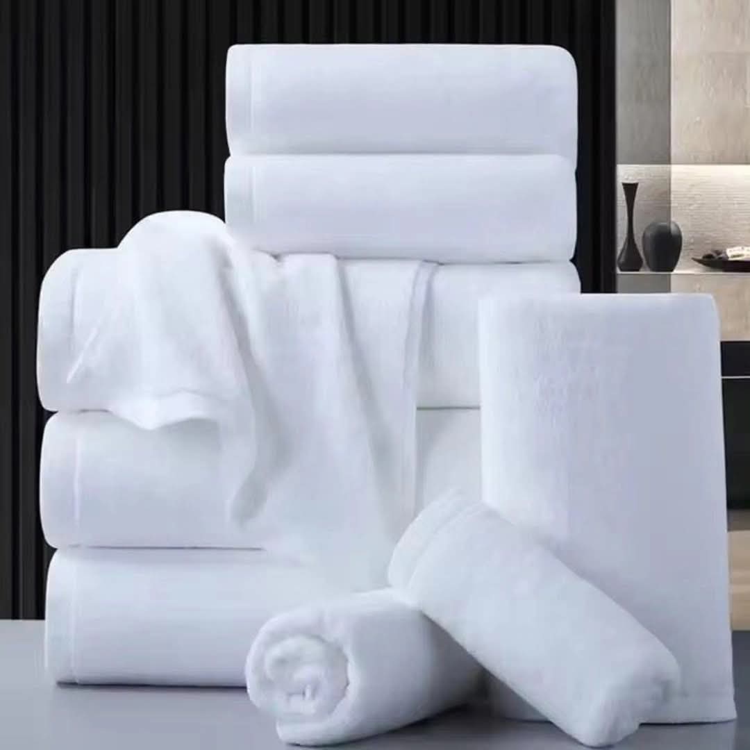 Hotel Quality White Cotton Towels Soft Absorbent Bath Sheets | Bath Towels | Hand Towels and Face Cloths for Bathroom