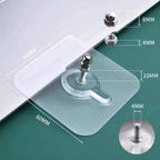 Adhesive Screw Hooks Pack of Ten No Drill Wall Screw Stickers Self Adhesive Mounting Studs for Shelves | Racks and Bathroom Accessories