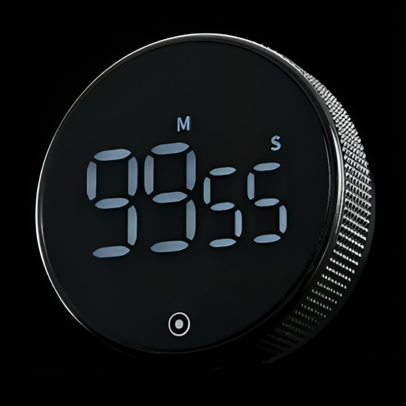 Magnetic Digital Countdown Timer Rotating LED Timer with Large Display Productivity Focus Timer for Kitchen | Study and Home Office