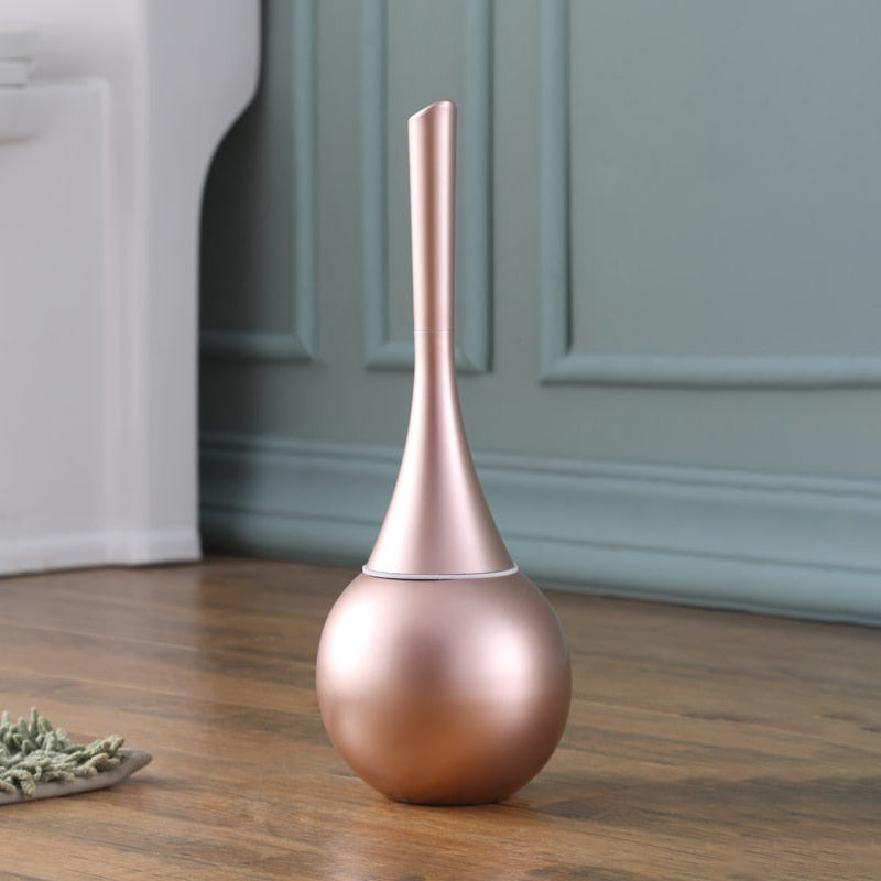 Toilet Brush and Holder Set Splash Proof Freestanding Toilet Brush with Removable Drip Tray Stainless Steel and ABS for Bathroom