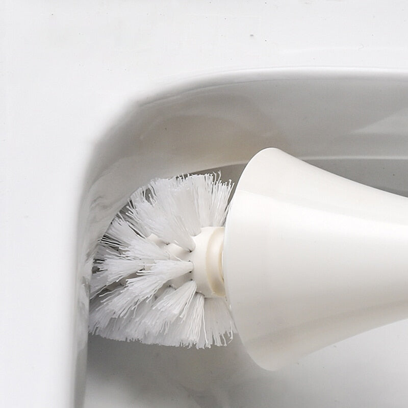 Toilet Brush and Holder Set Splash Proof Freestanding Toilet Brush with Removable Drip Tray Stainless Steel and ABS for Bathroom
