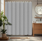 Waterproof Shower Curtain with Hooks PEVA Printed Bath Curtain Mould Resistant Easy Clean Shower Curtain for Bathroom and Bathtub