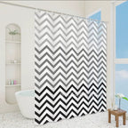 Waterproof Shower Curtain with Hooks PEVA Printed Bath Curtain Mould Resistant Easy Clean Shower Curtain for Bathroom and Bathtub