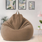 Bean Bag Chair Cover Linen Look Lazy Sofa Cover without Filling Removable Washable Teardrop Bean Bag Cover for Living Room | Bedroom and Playroom
