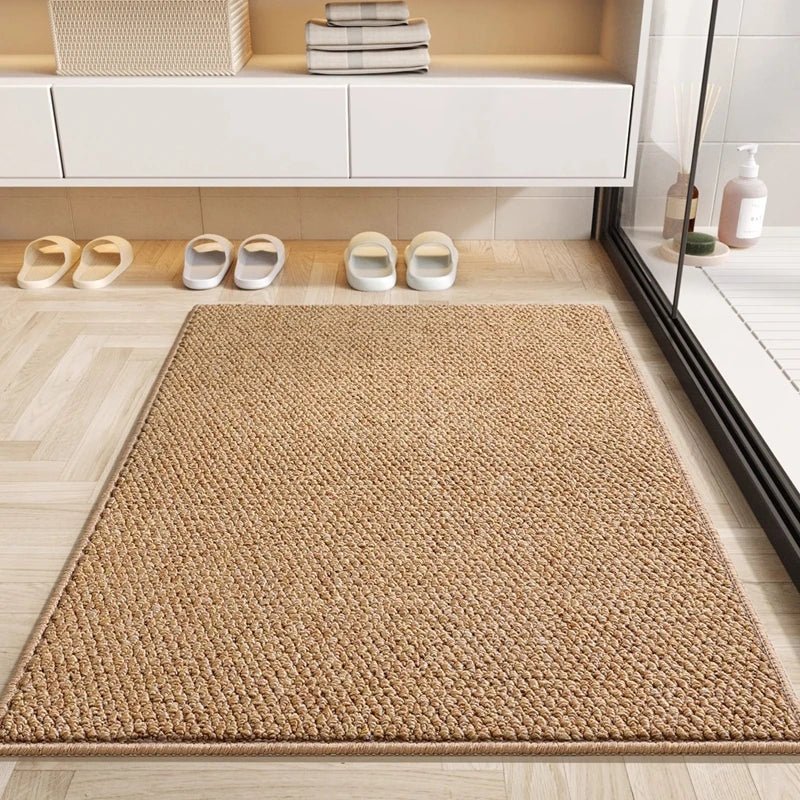 Absorbent Door Mat Quick Drying Non Slip Woven Texture Entrance Mat Dirt Trapping Machine Washable Doormat for Front Door | Hallway and Bathroom