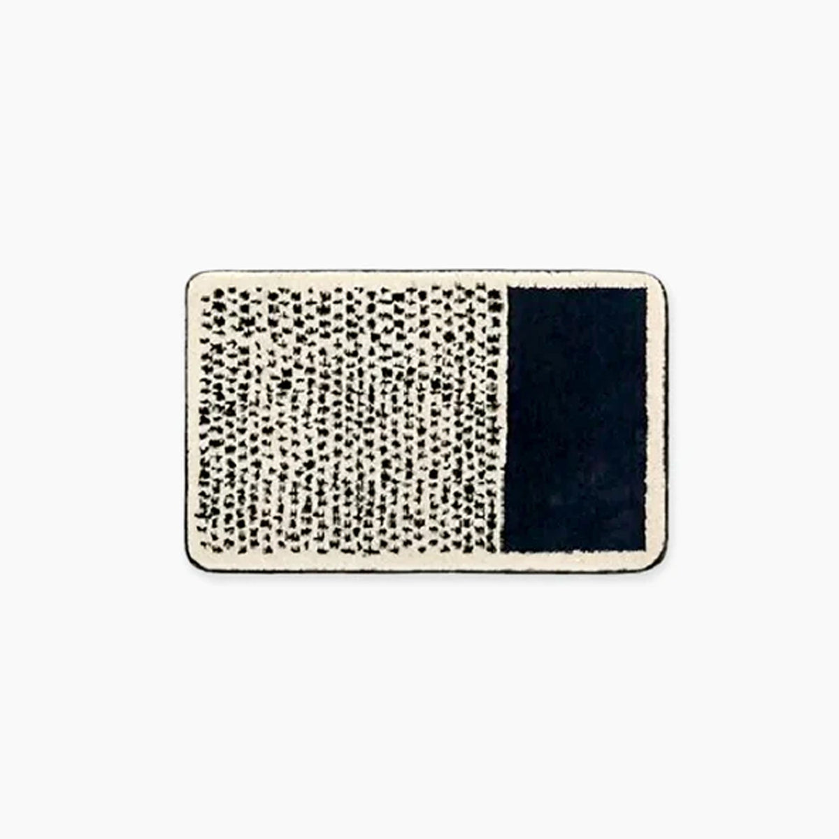 Abstract Bath Mat Tufted Non Slip Bathroom Rug Soft Absorbent Machine Washable Shower Mat with Colour Block Design for Bathroom and Bedroom