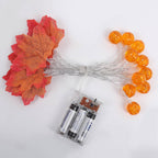Maple Leaf String Lights LED Autumn Fairy Lights Battery Operated Garland Lights for Halloween | Harvest | Mantelpiece and Party Decoration