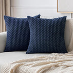 Corduroy Cushion Cover Soft Ribbed Boho Throw Pillow Cover with Hidden Zip Textured Striped Pillowcase for Sofa | Bed and Armchair