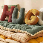 Alphabet Letter Cushion Soft Velvet Look Decorative Letter Pillow Personalised Initial Cushion for Sofa | Bed and Kids Room