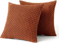 Corduroy Cushion Cover Soft Ribbed Boho Throw Pillow Cover with Hidden Zip Textured Striped Pillowcase for Sofa | Bed and Armchair