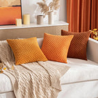 Corduroy Cushion Cover Soft Ribbed Boho Throw Pillow Cover with Hidden Zip Textured Striped Pillowcase for Sofa | Bed and Armchair