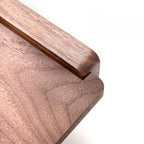 Walnut Toilet Roll Holder with Shelf Wall Mounted Solid Wood and Brass Tone Metal Toilet Paper Holder for Bathroom and Cloakroom