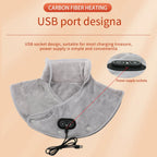 Heated Neck and Shoulder Wrap USB Powered Plush Heating Pad with Adjustable Heat Settings and Timer or Vibration for Neck | Shoulders and Back