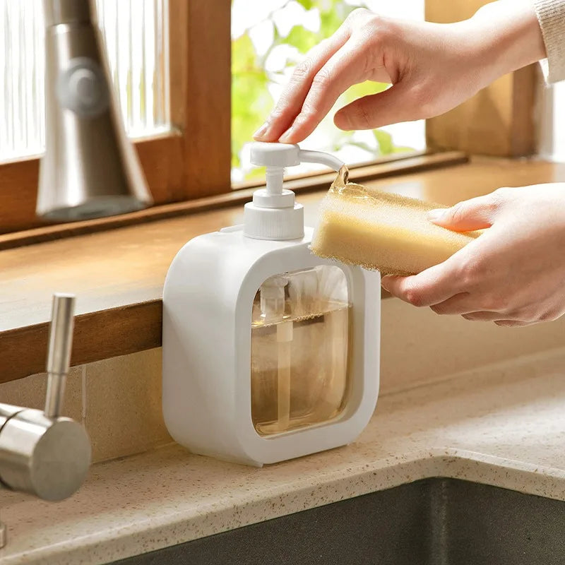 Refillable Soap Dispenser Pump Bottle Square Minimalist Hand Soap and Lotion Dispenser for Bathroom Basin | Kitchen Sink and Shower