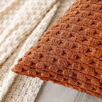 Corduroy Cushion Cover Soft Ribbed Boho Throw Pillow Cover with Hidden Zip Textured Striped Pillowcase for Sofa | Bed and Armchair