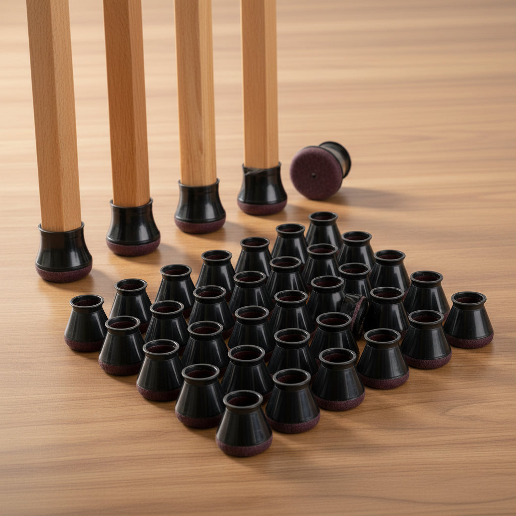 Silicone Chair Leg Floor Protectors Anti Scratch Furniture Leg Caps with Felt Bottom Quiet Chair Feet Covers for Hardwood | Laminate and Tile Floors