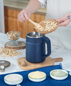Electric Grain Mill Grinder Stainless Steel Bowl Countertop Flour Mill for Grains | Seeds | Spices and Coffee Beans with Jug Handle and Clear Lid