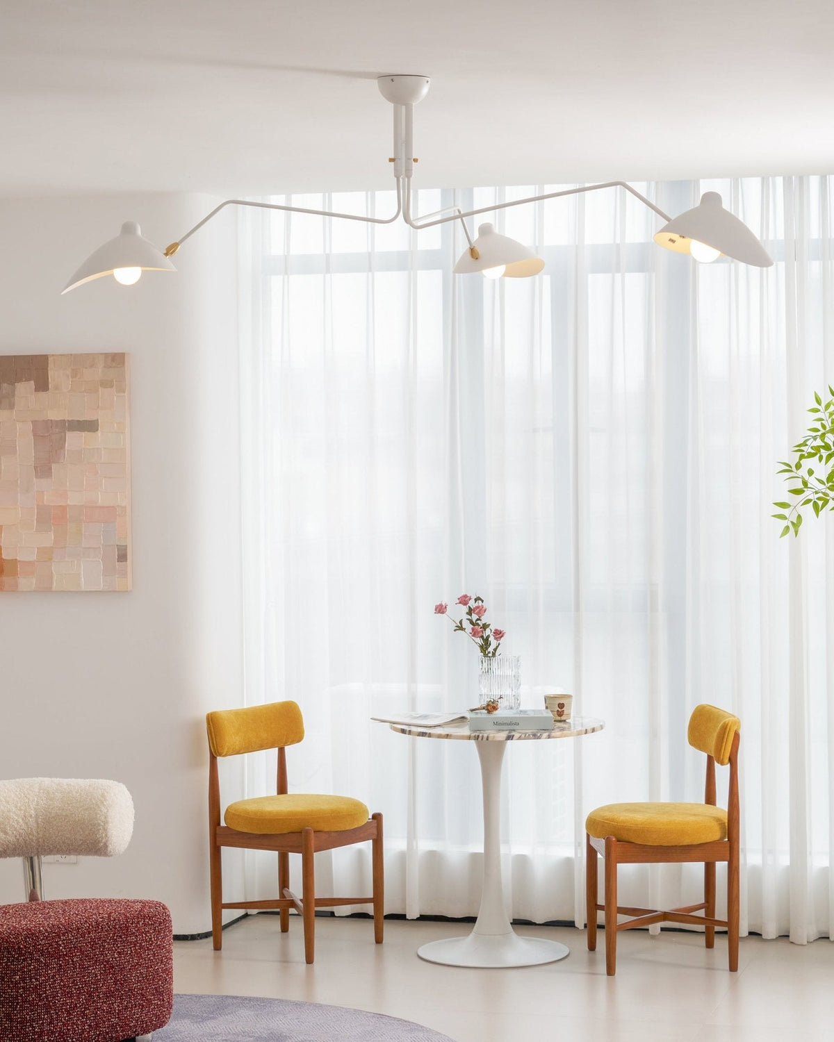 3-Arm Ceiling Light With Pivot Shades