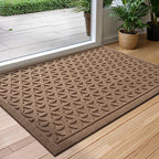 Absorbent Door Mat Non Slip Indoor Outdoor Entrance Mat Woven Polyester Doormat with Rubber Backing Dirt Trapping Mat for Front Door | Hallway
