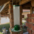 Squirrel Proof Bird Feeder Metal Hanging Tube Feeder with Weight Activated Rotating Perch and Four Feeding Ports for Wild Birds in Garden | Patio