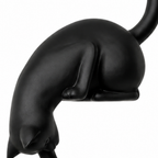 Cat Shelf Sitter Figurine with Hanging LED Lantern Battery Operated Bookshelf Decor Night Light Sculpture for Shelf Edges | Bedroom and Living Room
