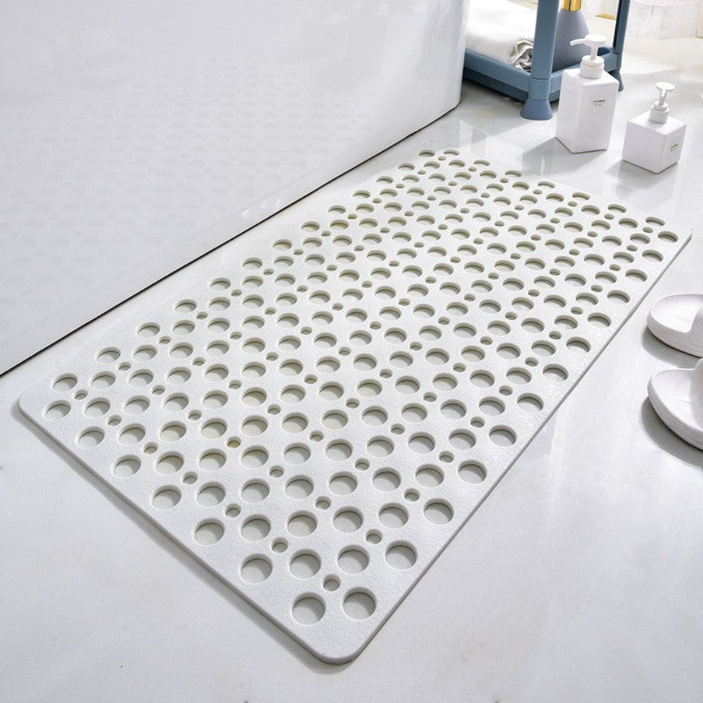 Non-Slip Shower Mat with Drainage Holes Soft Textured Anti-Slip Bath Mat Quick Draining Hygienic Mat for Shower | Bathtub and Wet Room