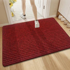 Absorbent Ribbed Doormat with Non Slip Backing for Indoor and Outdoor Use