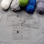 Acrylic Quilting Template Set for Free Motion Quilting with Stitch Guides