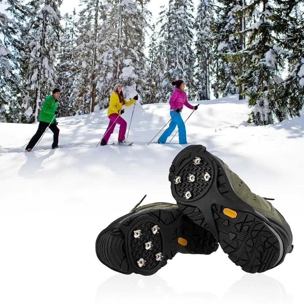 Anti Slip Ice Grips for Shoes and Boots with Stainless Steel Studs | Two Pairs