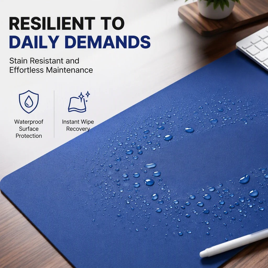 Blueprint Style Reusable Desk Mat Double Sided Dry Erase Writing Surface