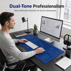 Blueprint Style Reusable Desk Mat Double Sided Dry Erase Writing Surface