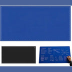 Blueprint Style Reusable Desk Mat Double Sided Dry Erase Writing Surface