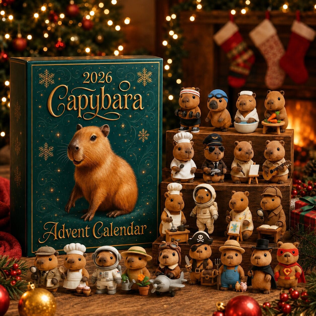 Capybara Advent Calendar with Collectible Figures for Christmas Countdown